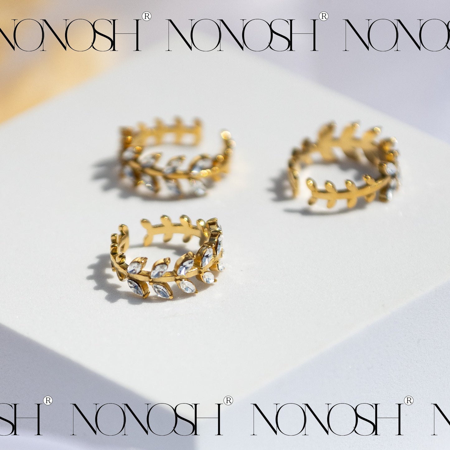 18k vergoldeter Ring Flora 2.0 Verstellbar - NONOSH