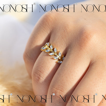 18k vergoldeter Ring Flora 2.0 Verstellbar - NONOSH
