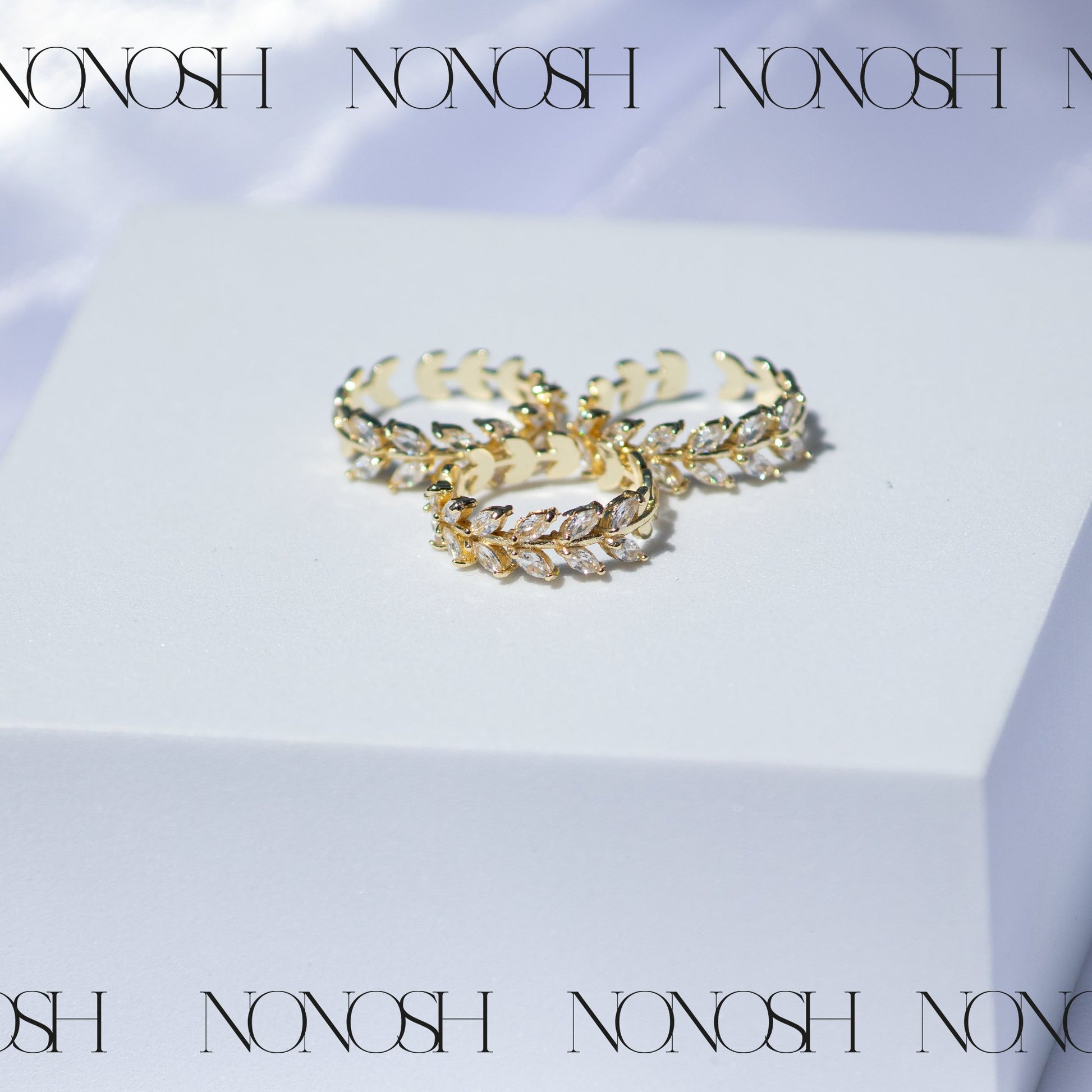 18k vergoldeter Ring Flora Verstellbar - NONOSH
