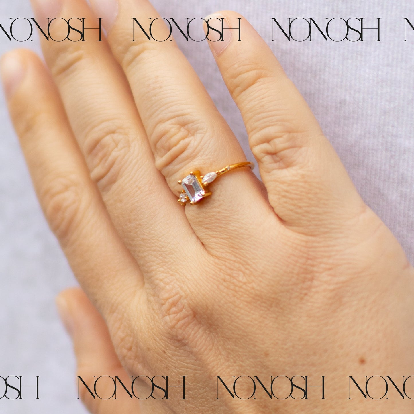 925 Ring Gold Adele Verstellbar - NONOSH