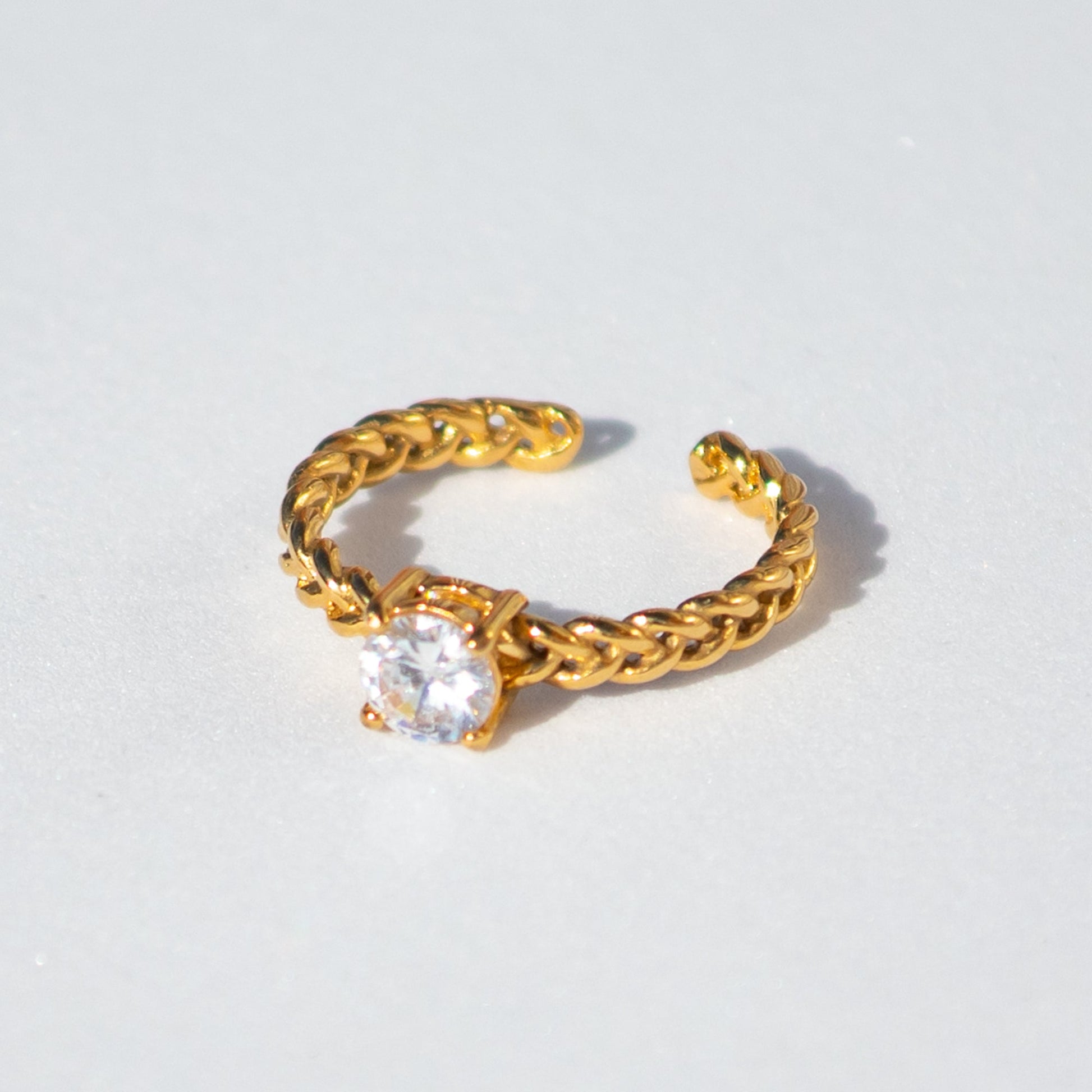 Crystal - 18 Karat vergoldeter Ring verstellbar - NONOSH