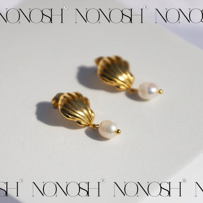 Gold Ohrringe Süßwasserperlen Perla - NONOSH