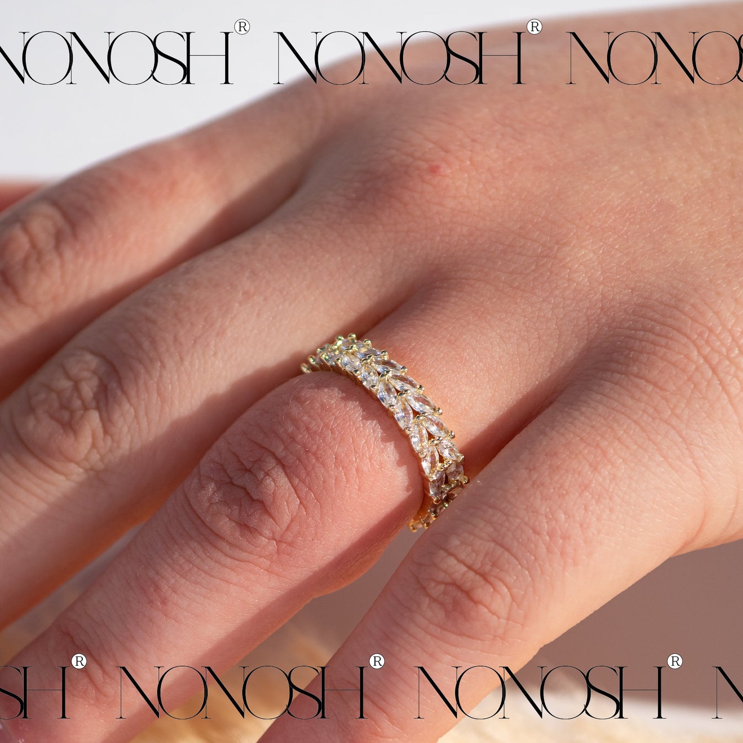 18k vergoldeter Ring Aliyah Verstellbar - NONOSH