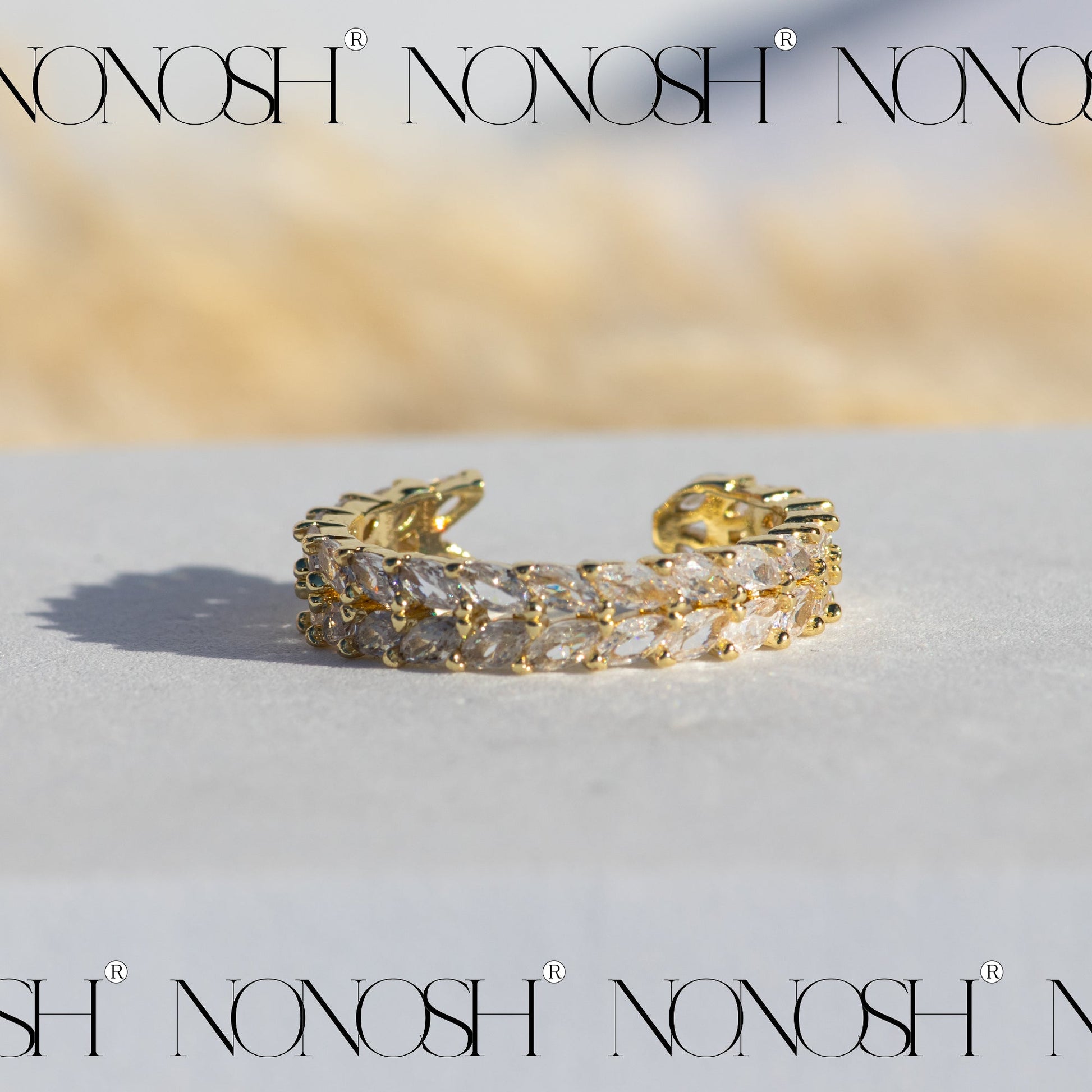 18k vergoldeter Ring Aliyah Verstellbar - NONOSH