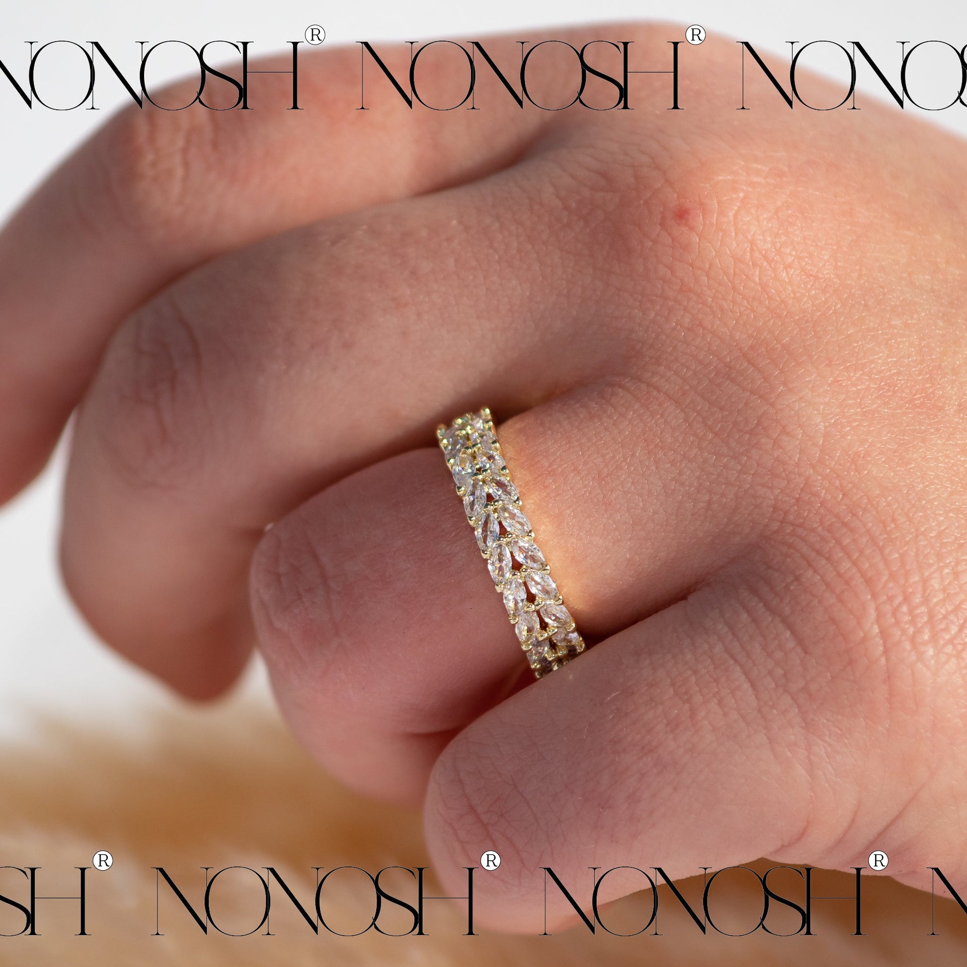 18k vergoldeter Ring Aliyah Verstellbar - NONOSH