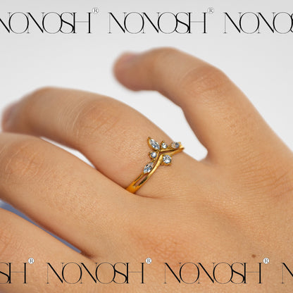 18k vergoldeter Ring Prinzessin Verstellbar - NONOSH