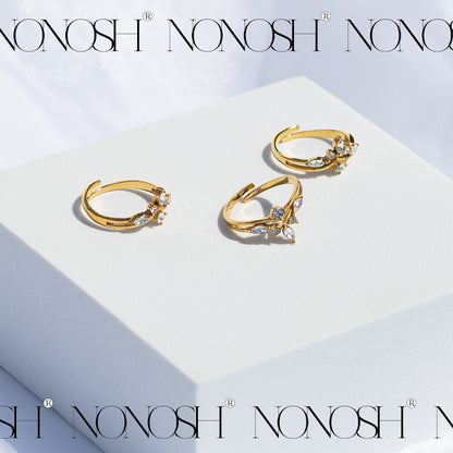 18k vergoldeter Ring Prinzessin Verstellbar - NONOSH