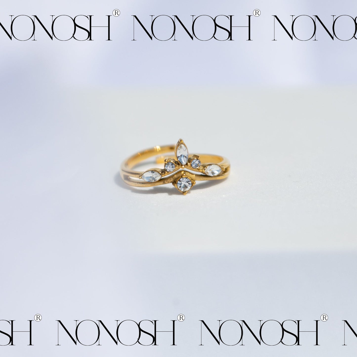 18k vergoldeter Ring Prinzessin Verstellbar - NONOSH