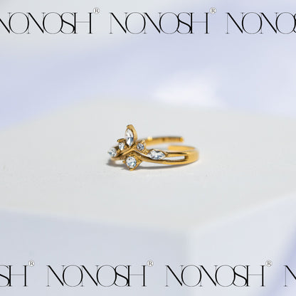 18k vergoldeter Ring Prinzessin Verstellbar - NONOSH