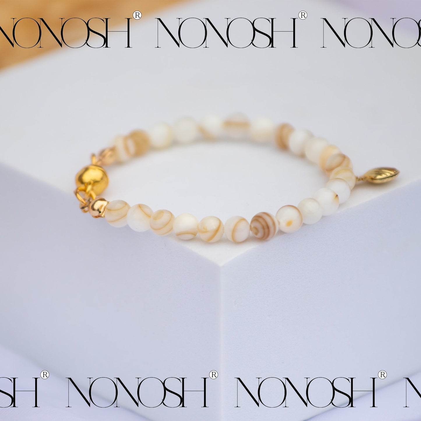 Muschel Perlenarmband Magnetverschluss - NONOSH