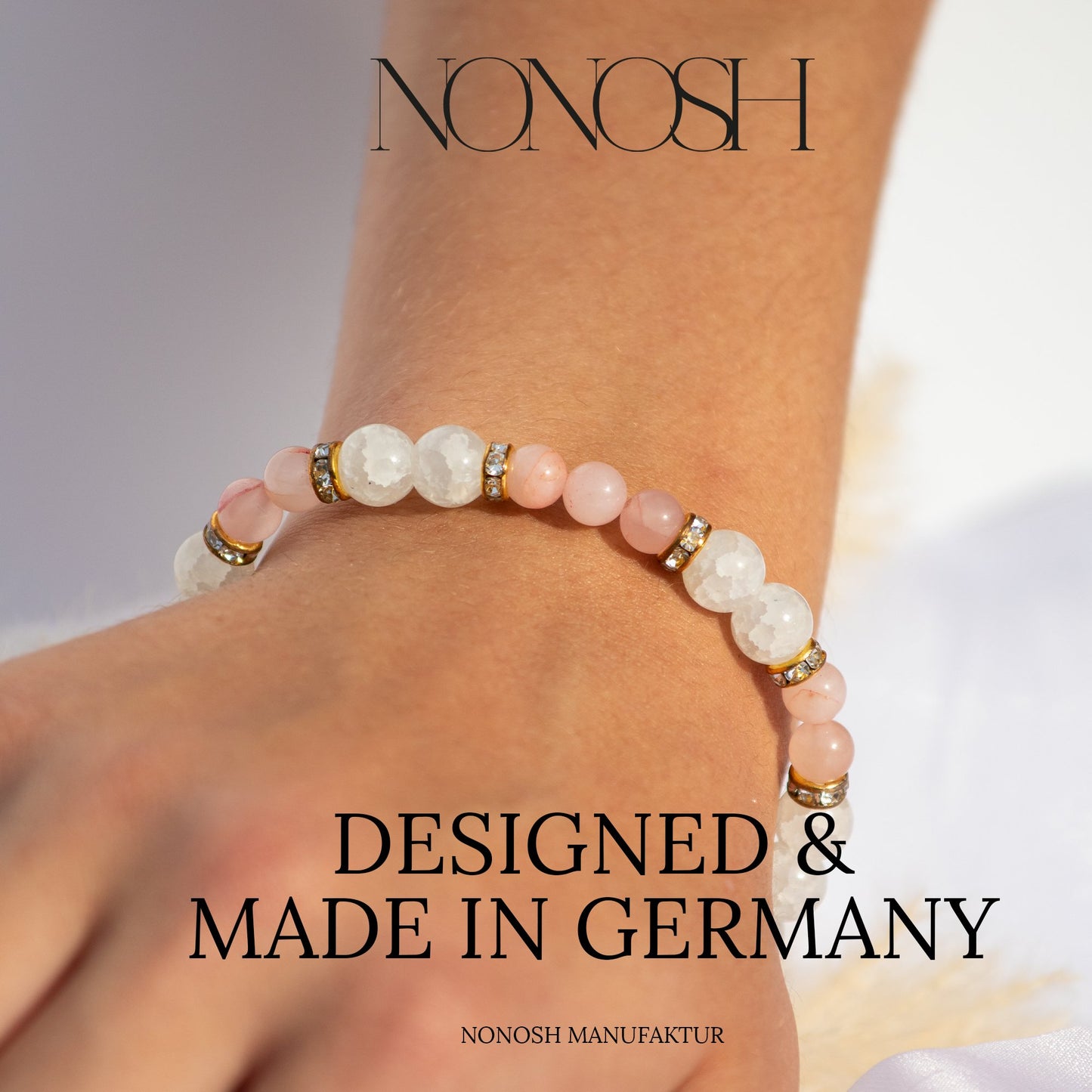 Rosenquarz Perlenarmband Nayeli - NONOSH